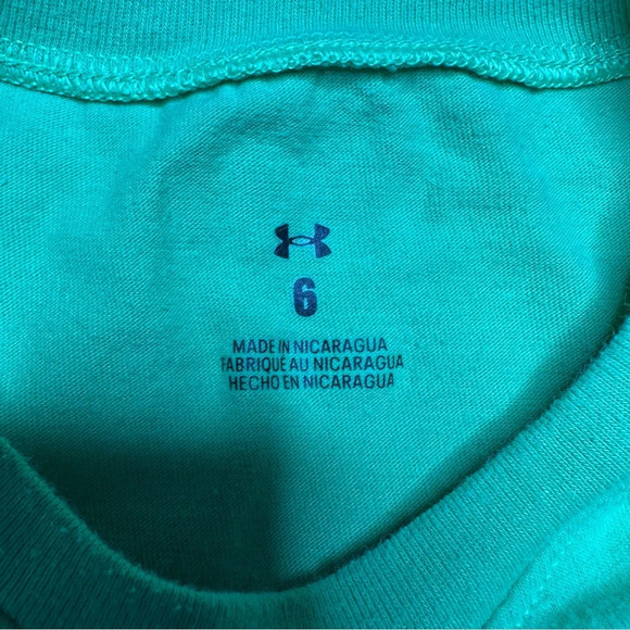 Under Armour T-Shirt Soccer Ball Graphic Green Size 6 - Picture 7 of 16